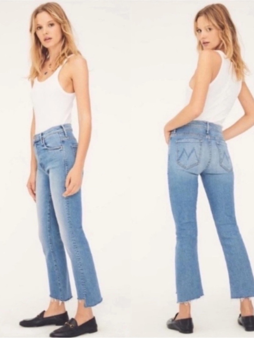 MOTHER Insider crop  Step Fray Jeans
size 31.